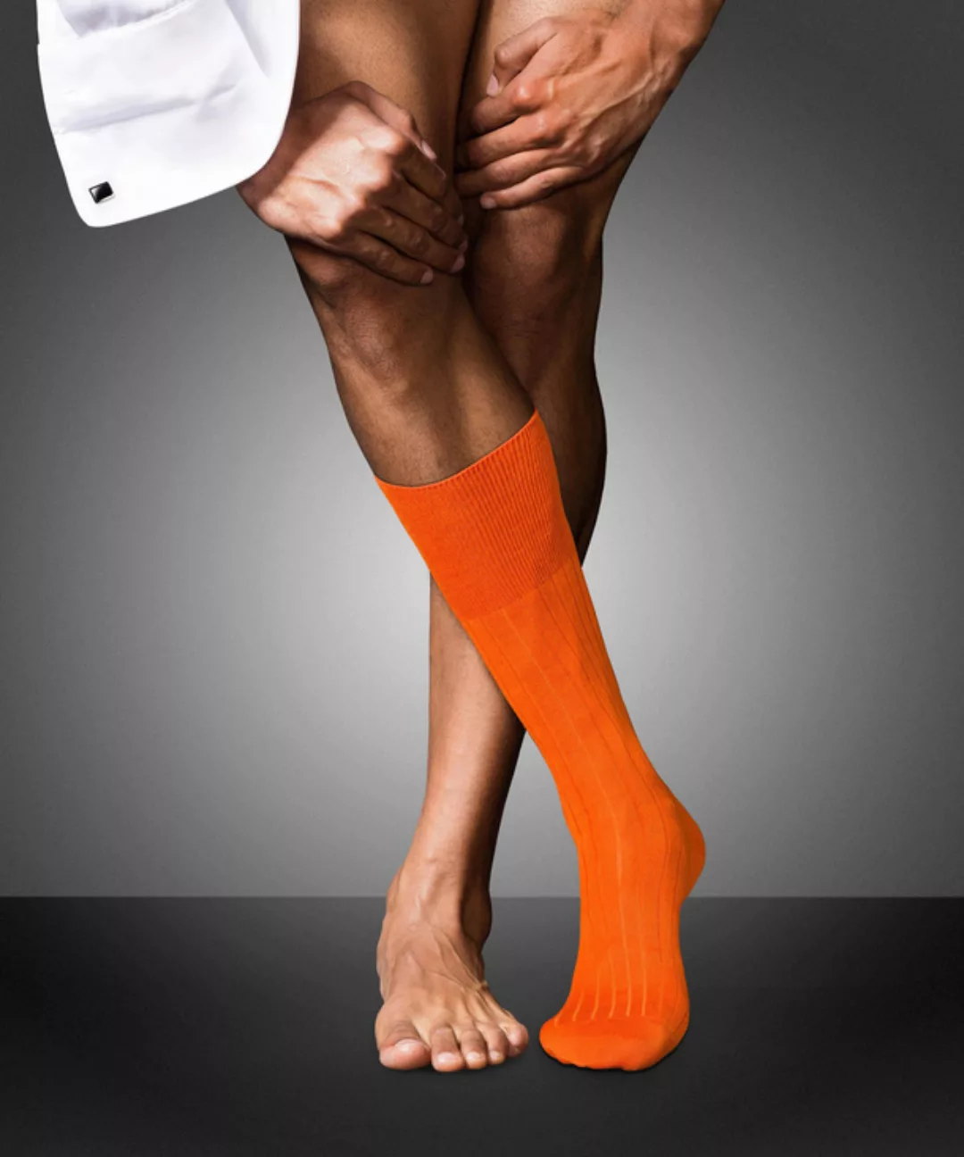 FALKE No. 2 Finest Cashmere Gentlemen Socken, Herren, 43-44, Orange, Uni, K günstig online kaufen