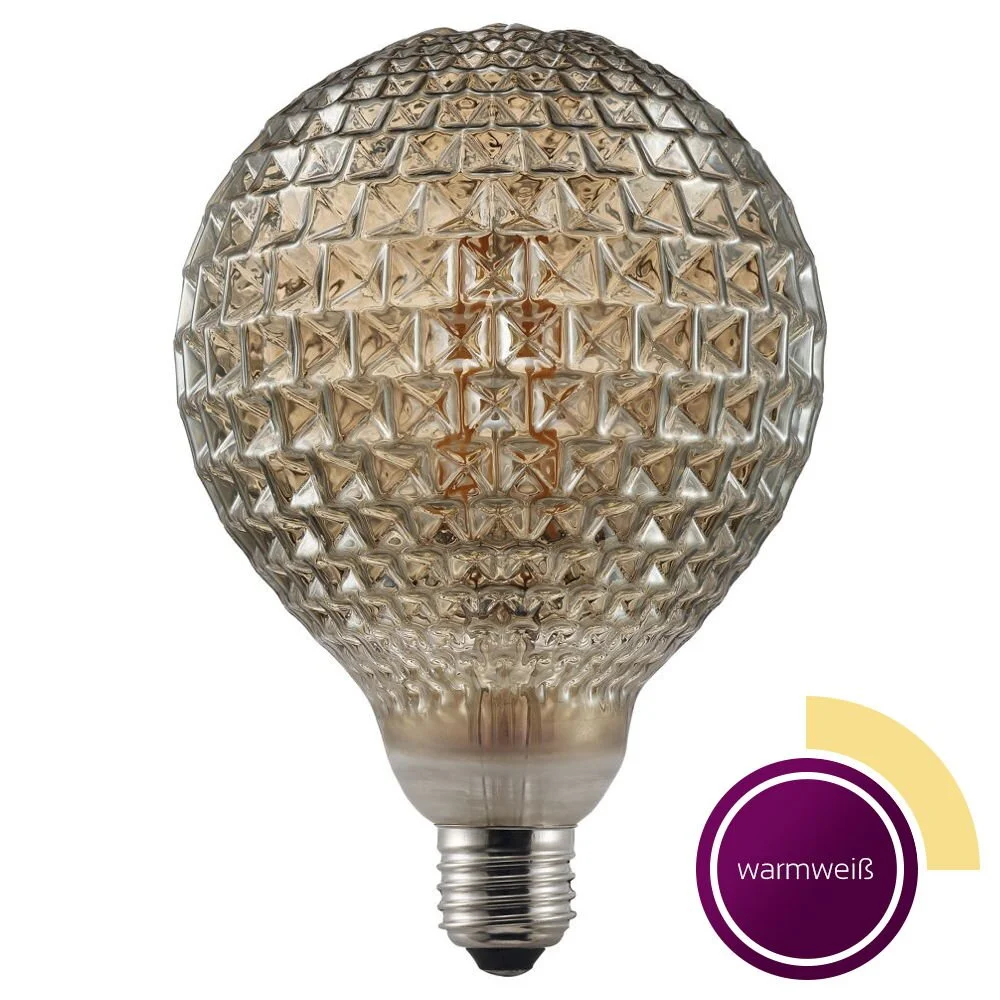 LED Filament Leuchtmittel Avra Dent, E27, 2W, 130lm, rauchfarben günstig online kaufen