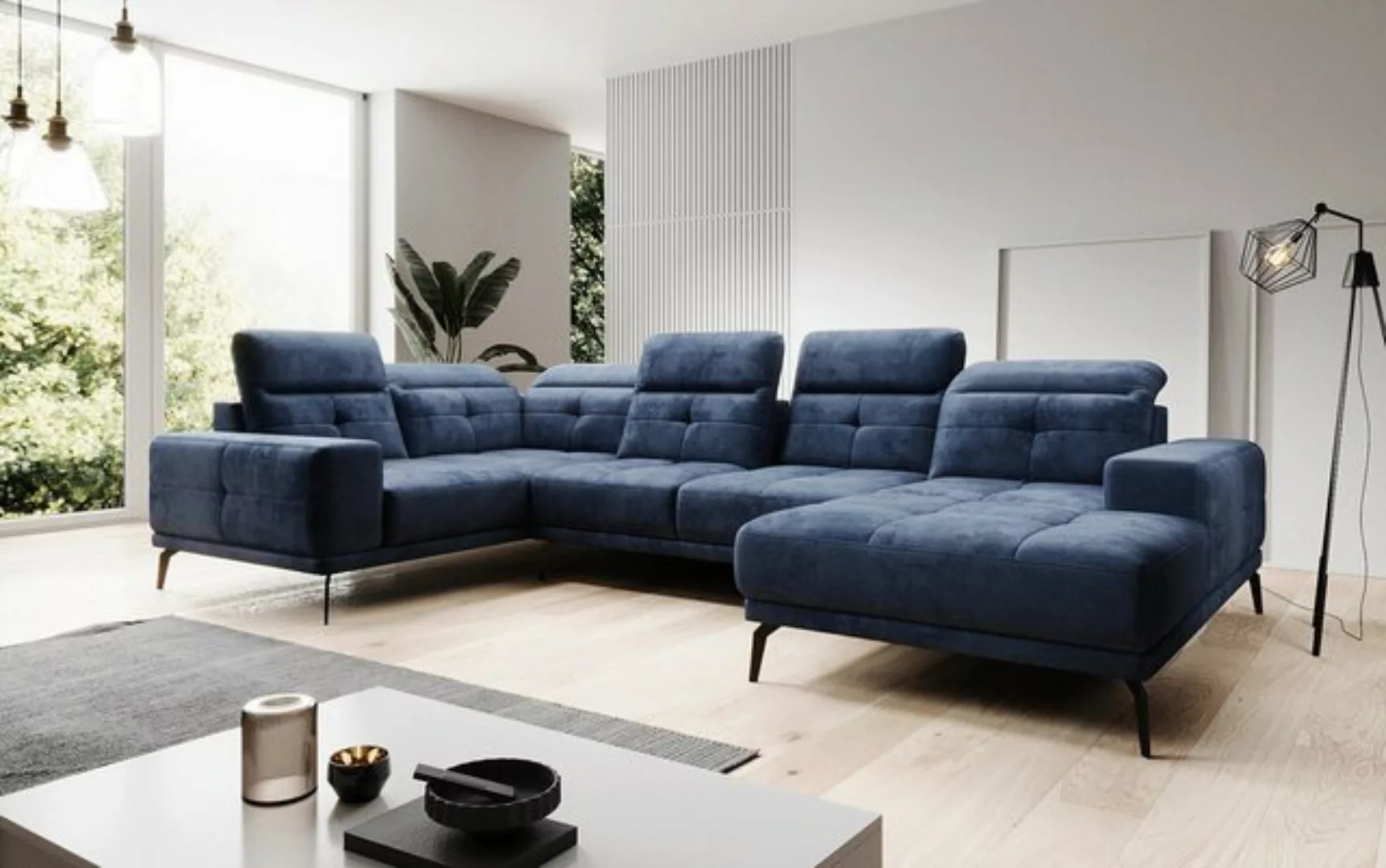 Luxusbetten24 Sofa Designer Sofa Nerio, mit verstellbarer Kopf- und Rückenl günstig online kaufen