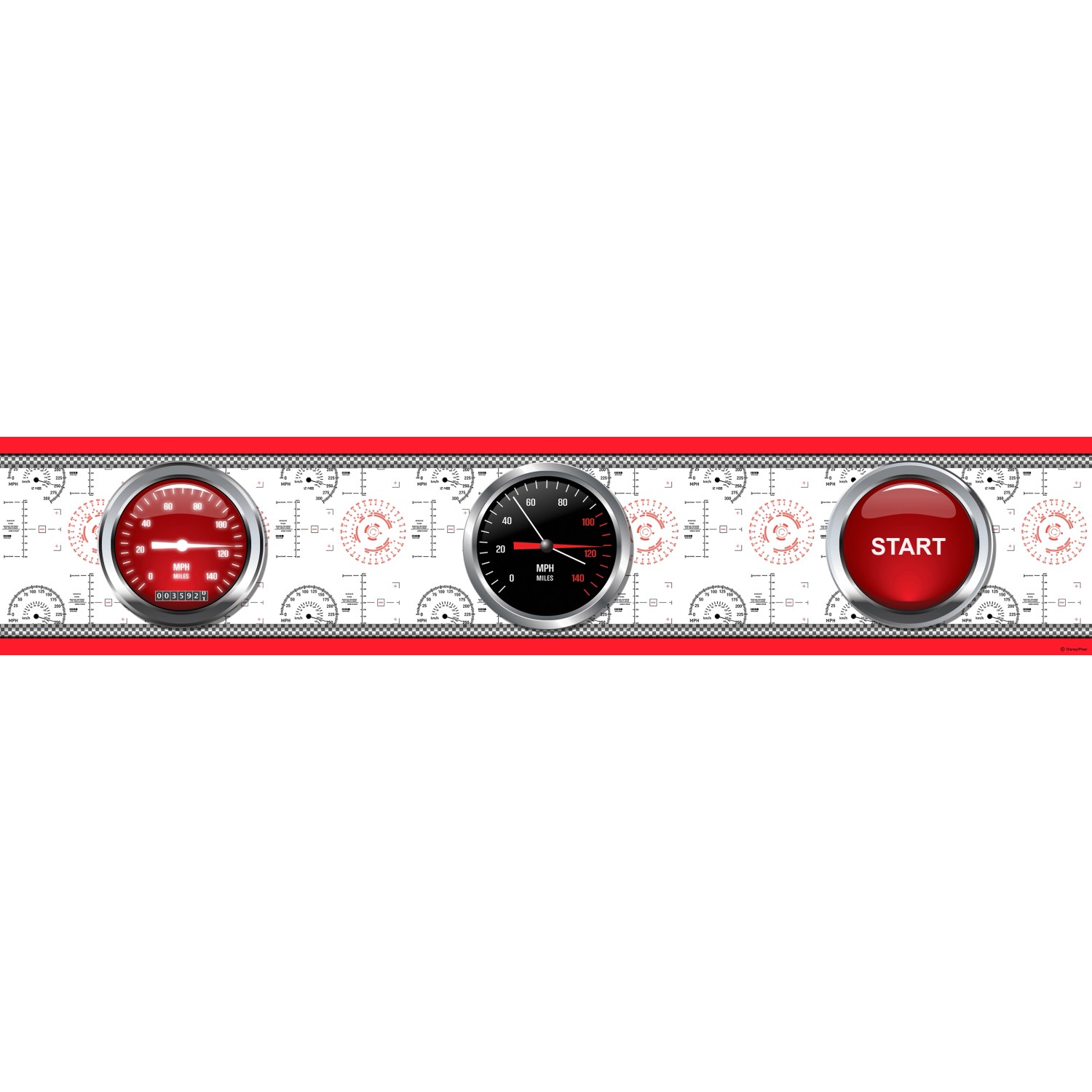 Disney Selbstklebende Tapetenbordüre Cars Rot und Weiß 14 x 500 cm 600001 günstig online kaufen