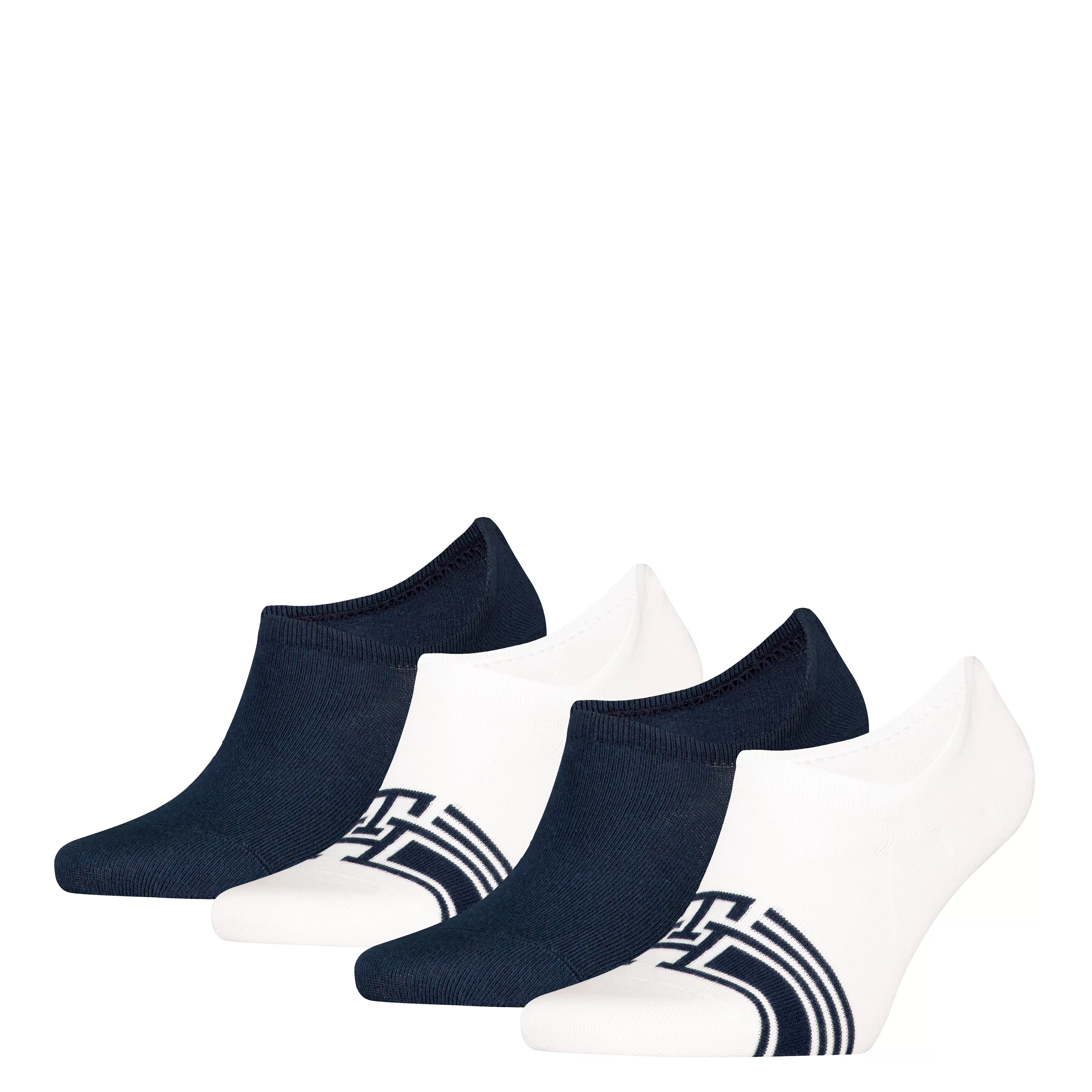 Tommy Hilfiger Socken "TH MEN FOOTIE HC 4P MONOGRAM STRIPE ECOM", (4 Paar), günstig online kaufen