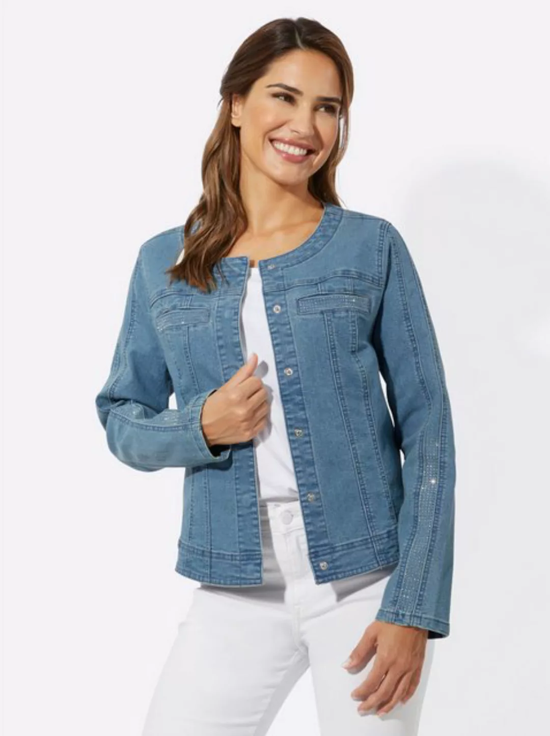 Sieh an! Blusenblazer Jeansjacke günstig online kaufen