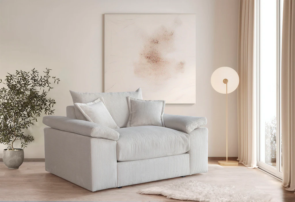 Home affaire XXL-Sessel "Soft&Cosy", Mega-Sessel, Cord oder Chenille-Strukt günstig online kaufen