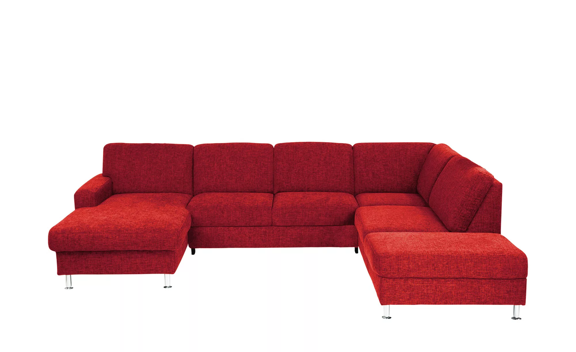 meinSofa Wohnlandschaft Webstoff Jana ¦ rot ¦ Maße (cm): B: 305 H: 85 T: 23 günstig online kaufen