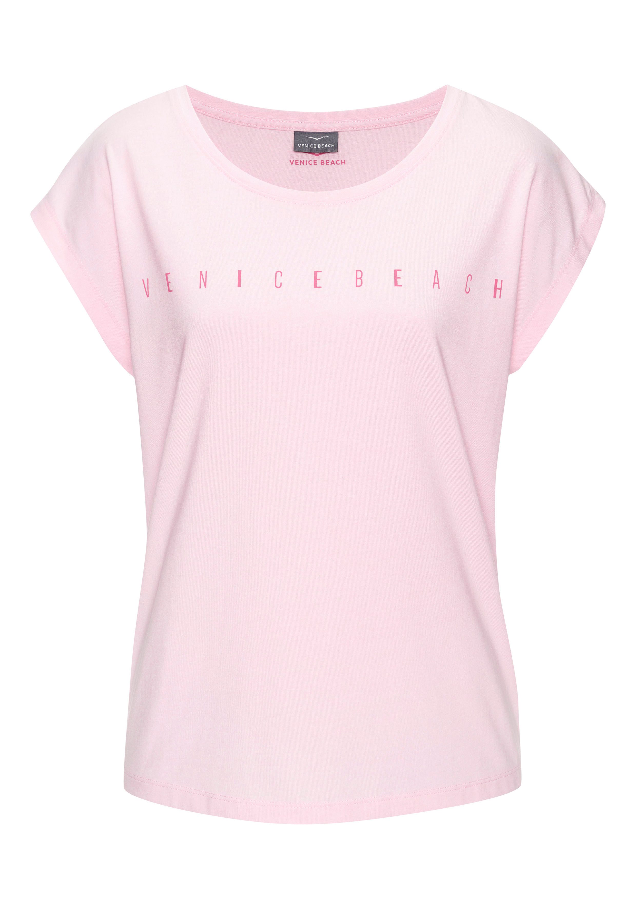 Venice Beach Kurzarmshirt, mit Frontdruck, T-Shirt aus Baumwollmischung, Ba günstig online kaufen