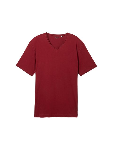 TOM TAILOR T-Shirt Basic T-Shirt mit V-Ausschnitt günstig online kaufen