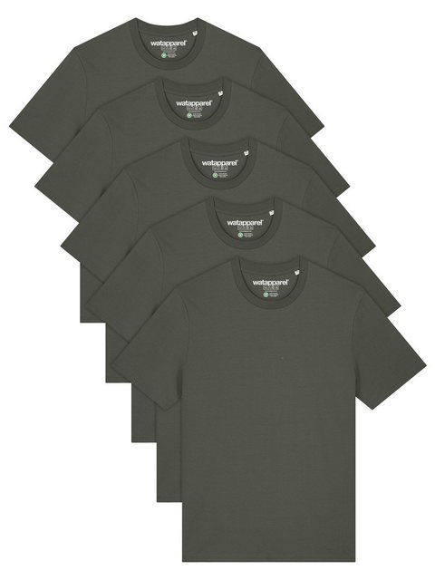 wat? Apparel T-Shirt 5er Multipack Bio Basic T-Shirt Khaki günstig online kaufen