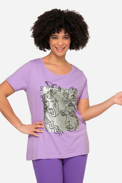 Angel of Style T-Shirt T-Shirt Gesichter-Motiv Rundhals Halbarm günstig online kaufen