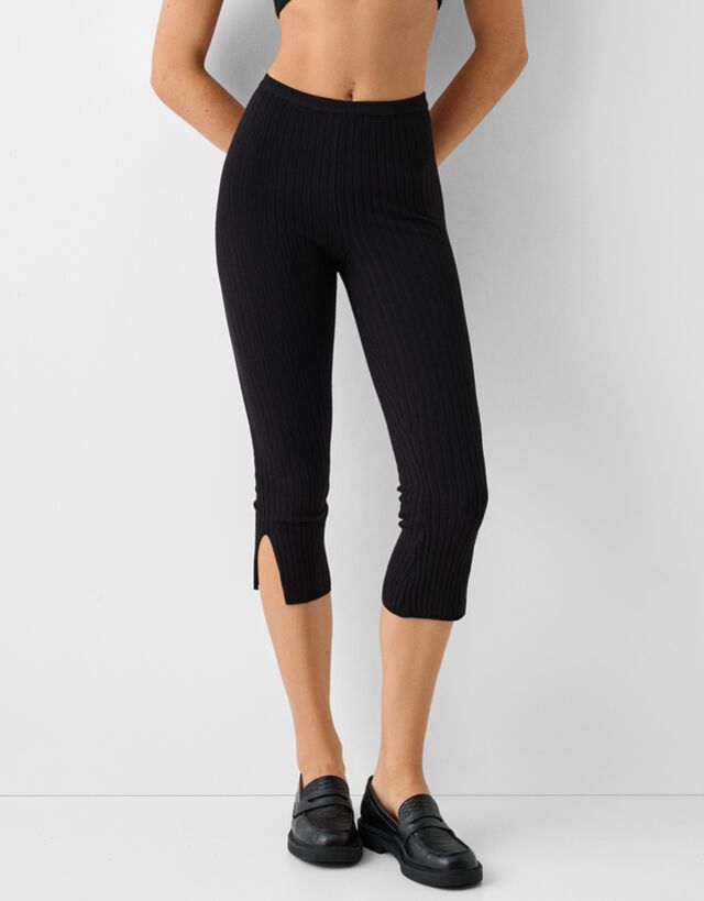 Bershka Caprihose Damen S Schwarz günstig online kaufen