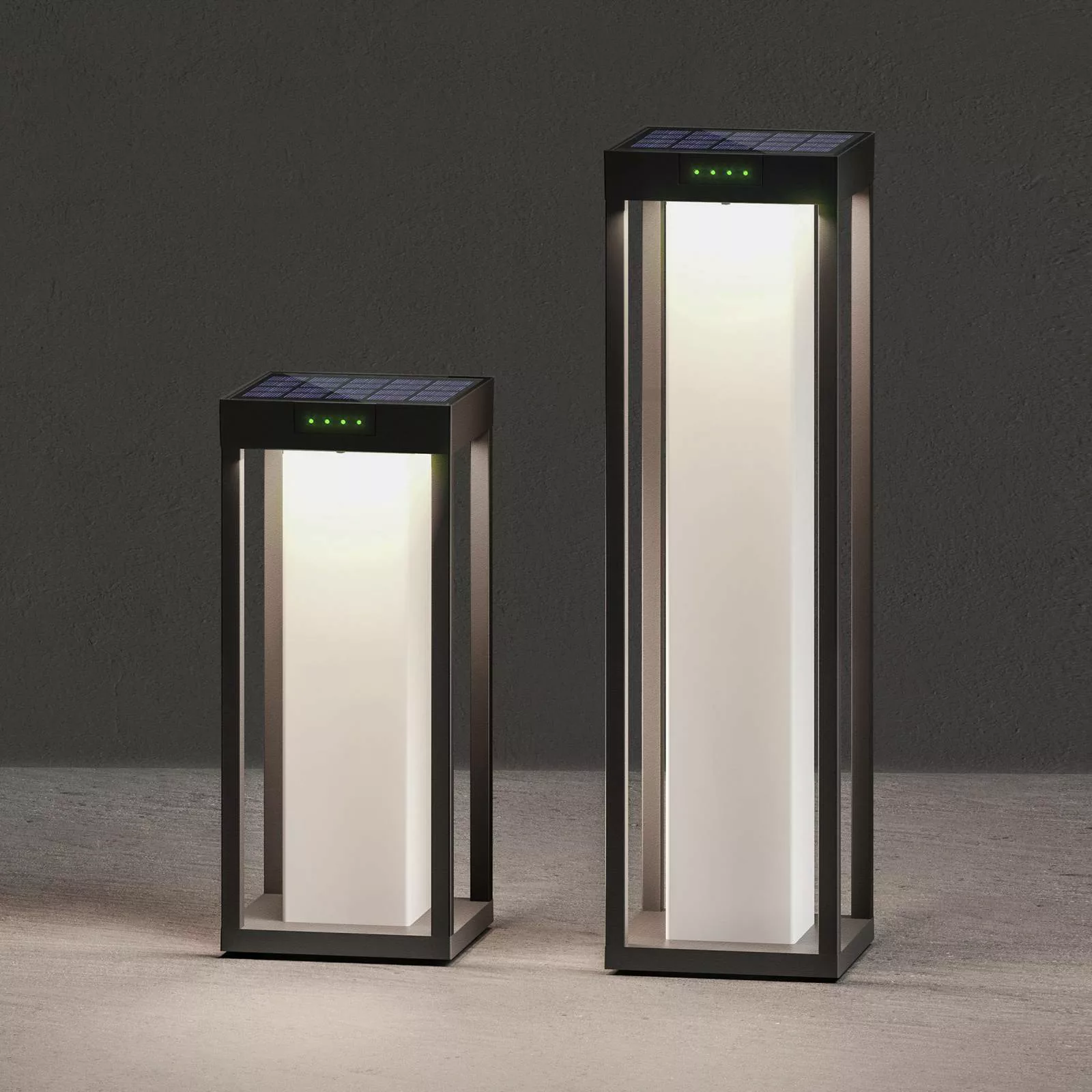 KLEWE LED-Solarlampe RADIA MAXI MOON, anthrazit, 50 cm, IP65 günstig online kaufen