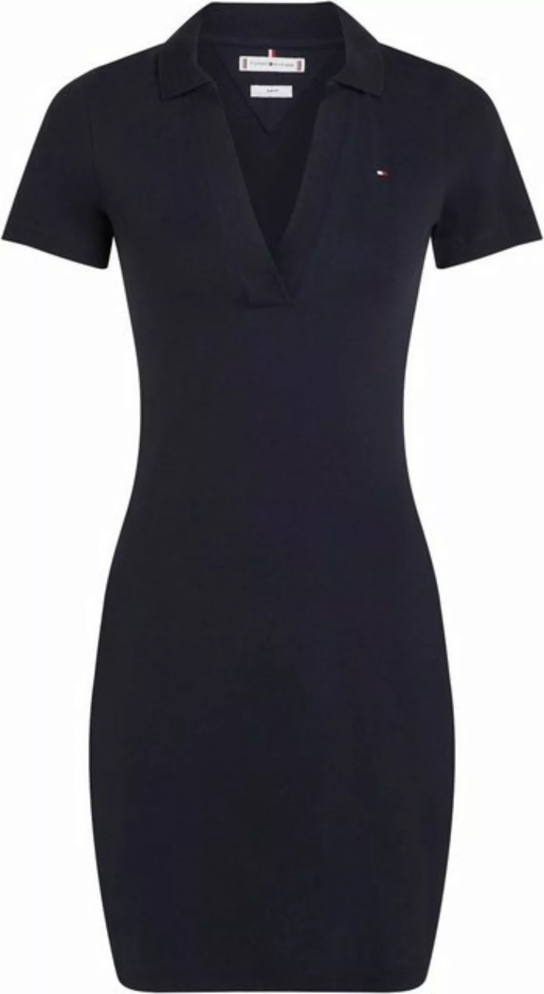 Tommy Hilfiger Polokleid SLIM OPEN NK POLO DRESS SS mit gestickter Tommy Hi günstig online kaufen