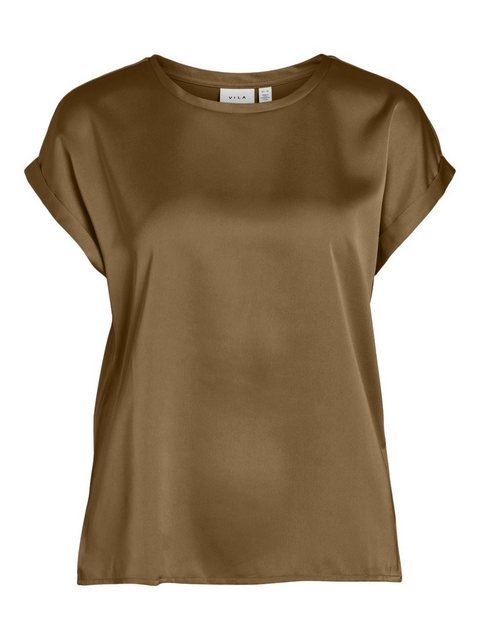 Vila T-Shirt Satin Blusen T-Shirt Kurzarm Basic Top Glänzend VIELLETTE 4599 günstig online kaufen