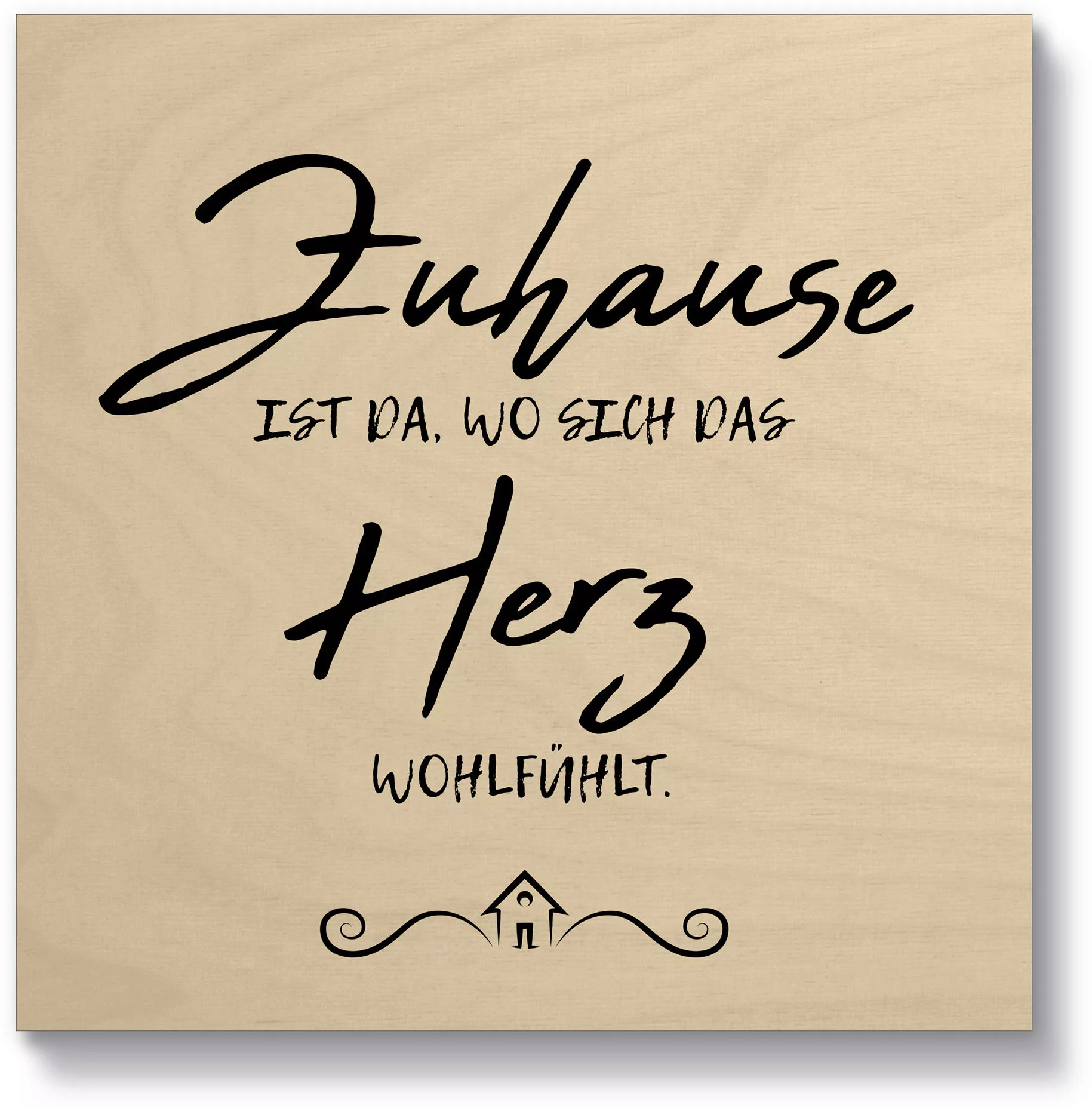 Artland Holzbild "Zuhause III", Sprüche & Texte, (1 St.) günstig online kaufen