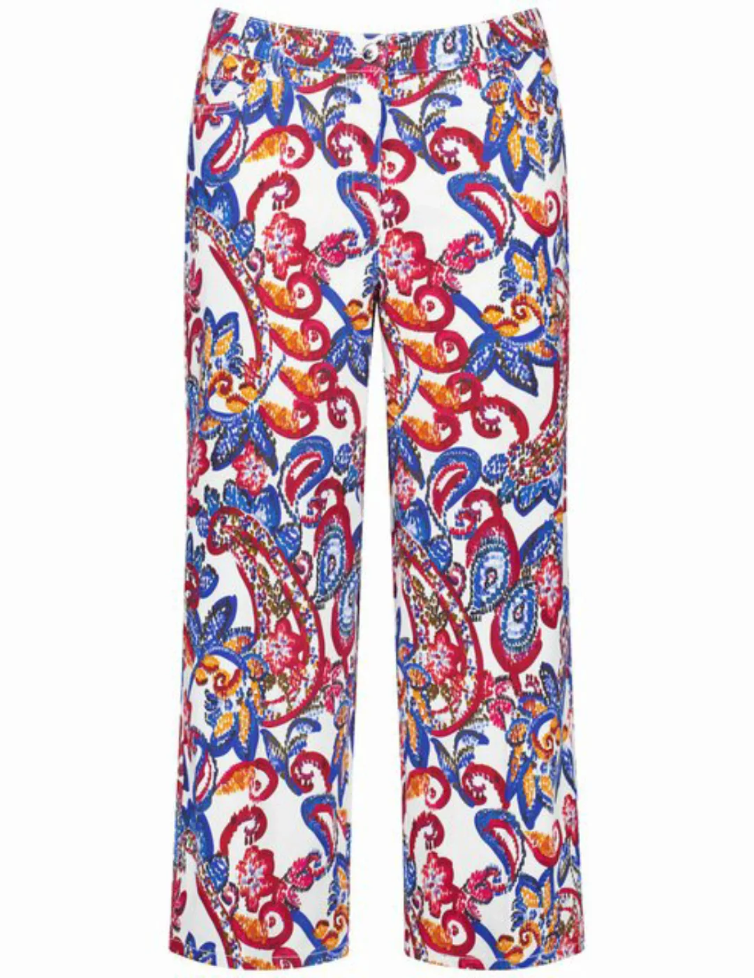 Samoon 5-Pocket-Hose Weite 3/4 Hose mit Pailey-Print Lotta günstig online kaufen