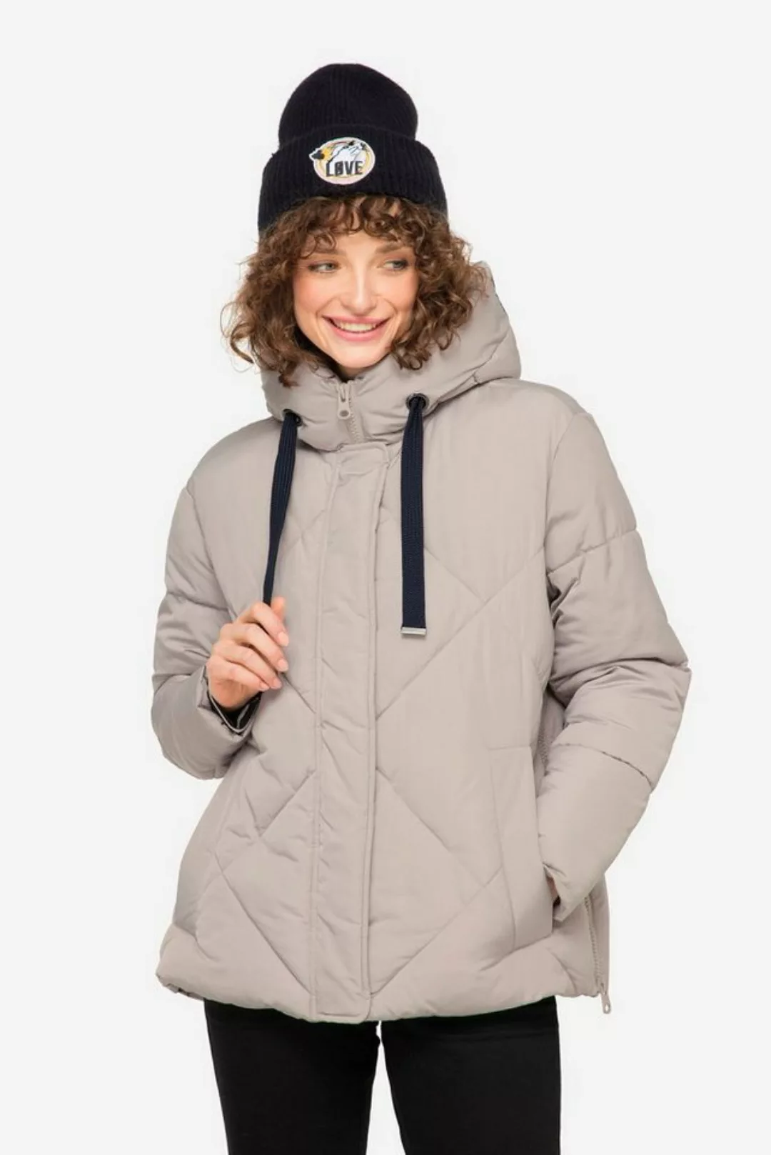 Laurasøn Steppjacke Steppjacke Laurasøn-Kapuze verdeckter Zipper günstig online kaufen