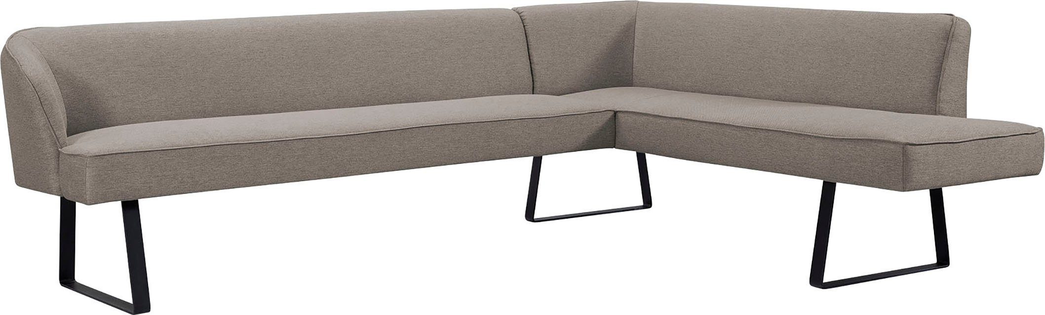 exxpo - sofa fashion Eckbank "Americano", mit Keder und Metallfüßen, Bezug günstig online kaufen
