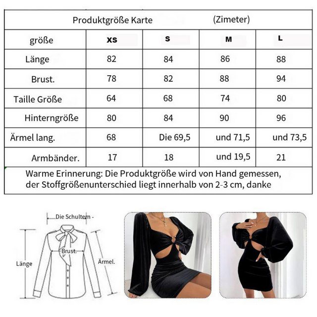 Gigicial Abendkleid Frauen Sexy Fest V Ausschnitt Langarm Bodycon Kleid Fig günstig online kaufen