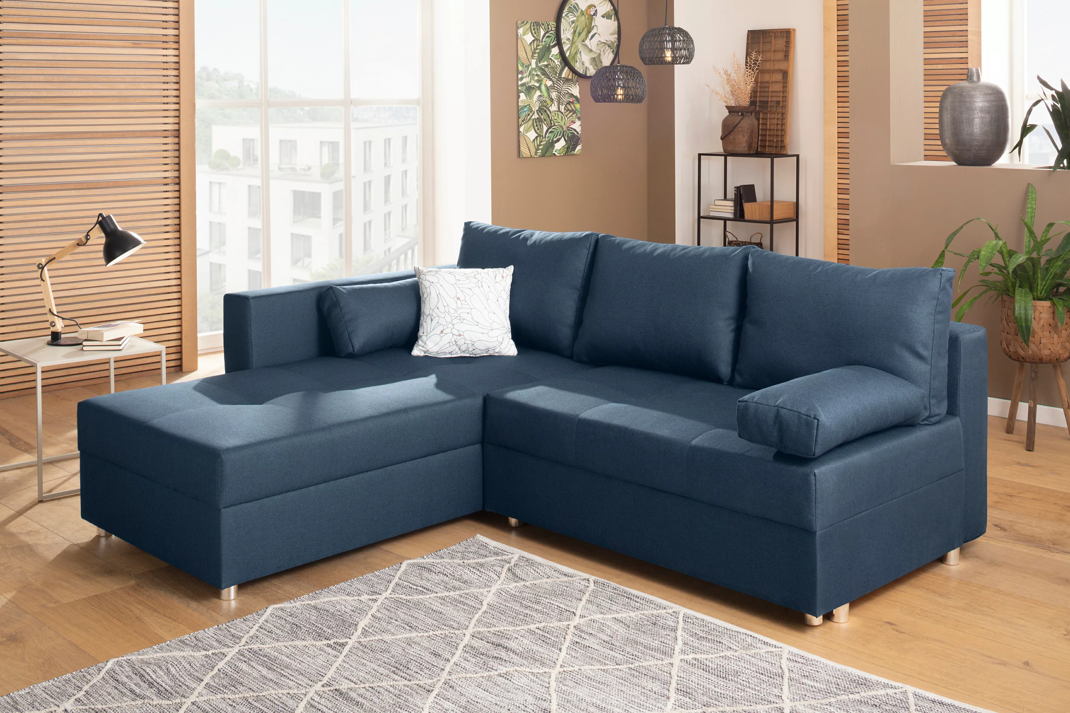 Home affaire Ecksofa "Italia L-Form", mit Bettfunktion und Bettkasten, Fede günstig online kaufen