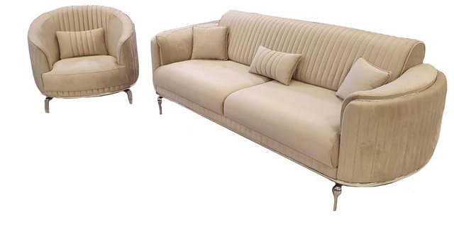 JVmoebel Sofa Sofagarnitur 3+1 Sitzer Set Design Sofa Polster Couch Modern günstig online kaufen