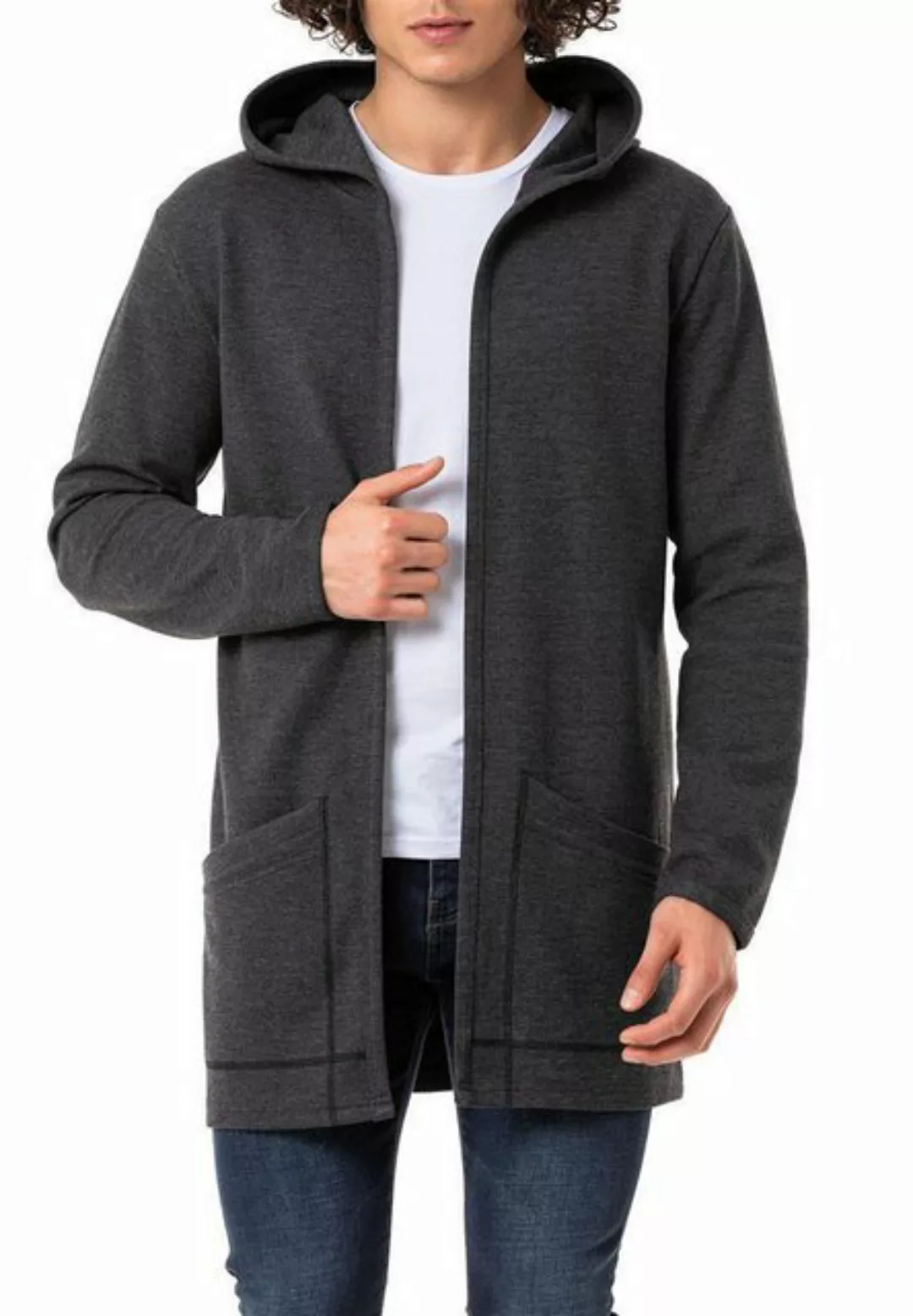 RedBridge Cardigan mit Kapuze Langer offener Schnitt Offener Schnitt günstig online kaufen