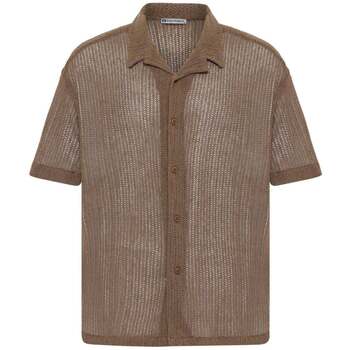 Dandalo  Hemdbluse Frans Oversize Lapel Collar Knit Short Sleeve Shirt günstig online kaufen