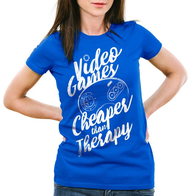 style3 T-Shirt Video Game Therapy gamer classic retro konsole sonic drive günstig online kaufen