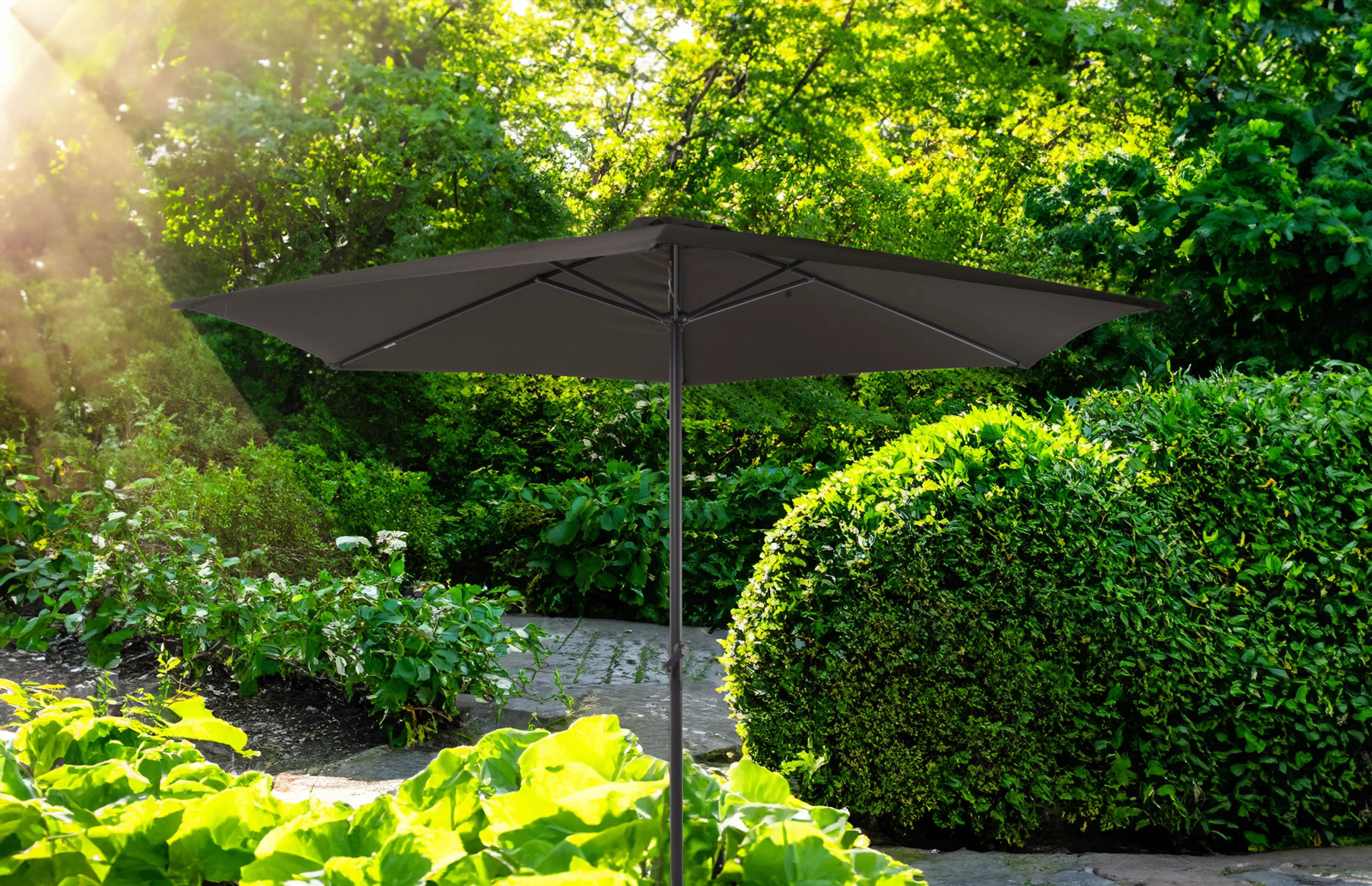 Garden Pleasure Sonnenschirm, Ø 300 cm, anthrazit günstig online kaufen