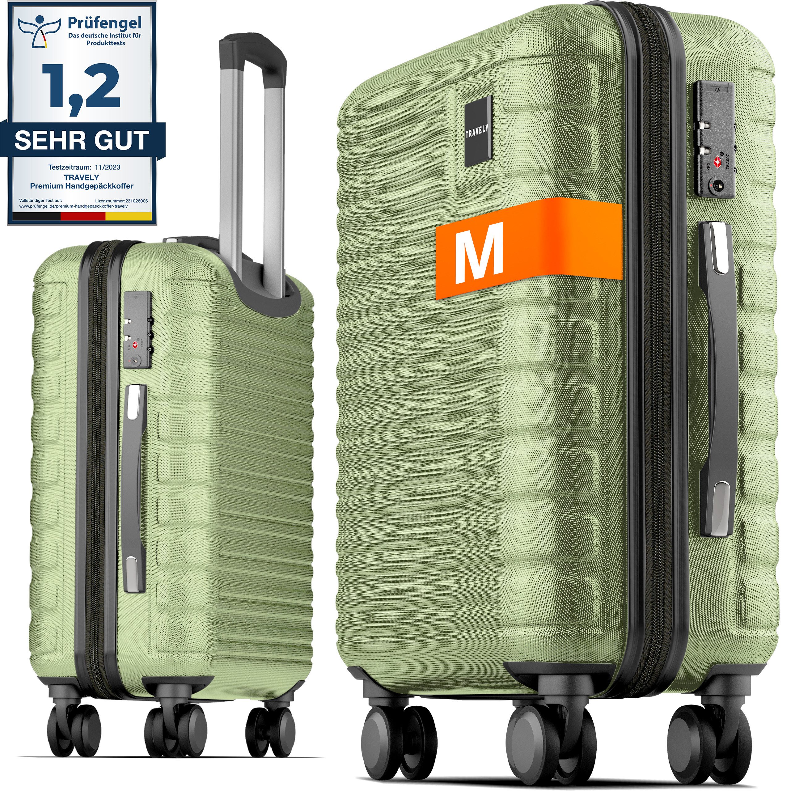 Travely Handgepäck-Trolley Polycarbonat Koffer - Reisekoffer, günstig online kaufen