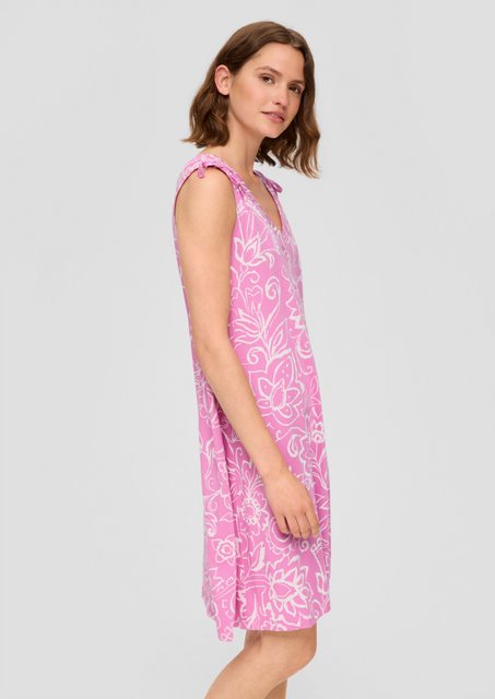 s.Oliver Minikleid Kleid mit V-Ausschnitt und Binde-Detail Schleife günstig online kaufen