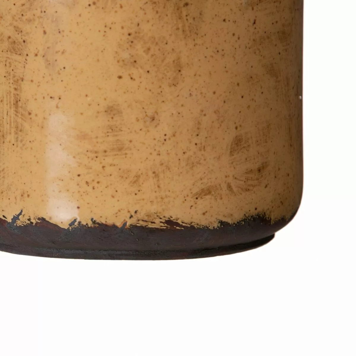 Blumentopf 18 X 18 X 17,5 Cm Aus Keramik Braun günstig online kaufen