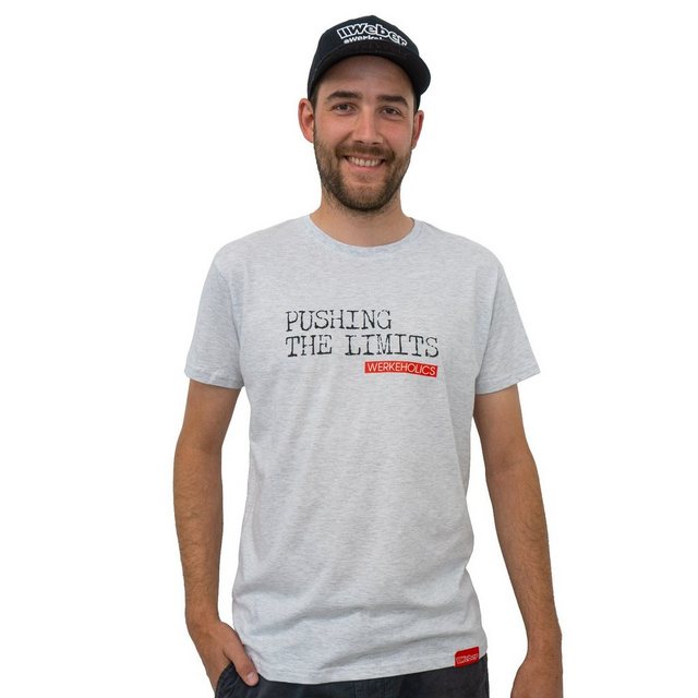 Weber GmbH T-Shirt Weber #Werkeholics Typewriter T-Shirt grau S (1-tlg) günstig online kaufen