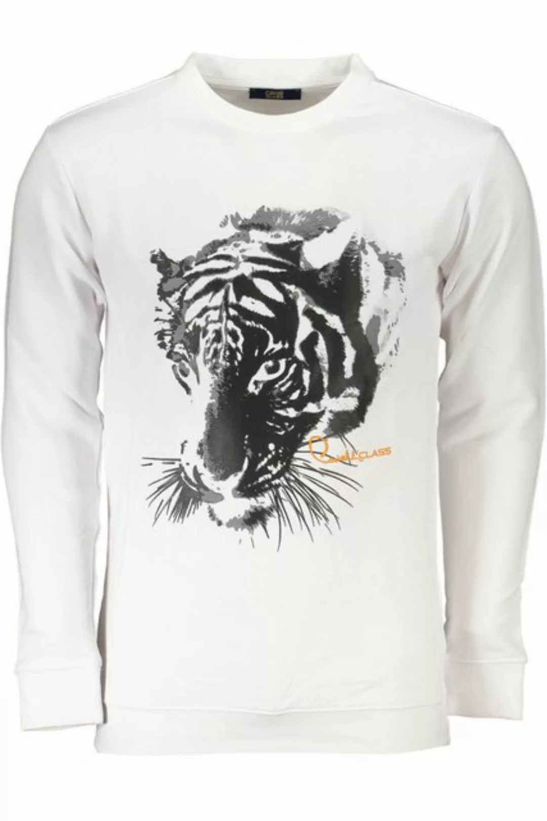 Cavalli Class Sweatshirt Weißes Herren-Sweatshirt - Langer Arm, Regular günstig online kaufen