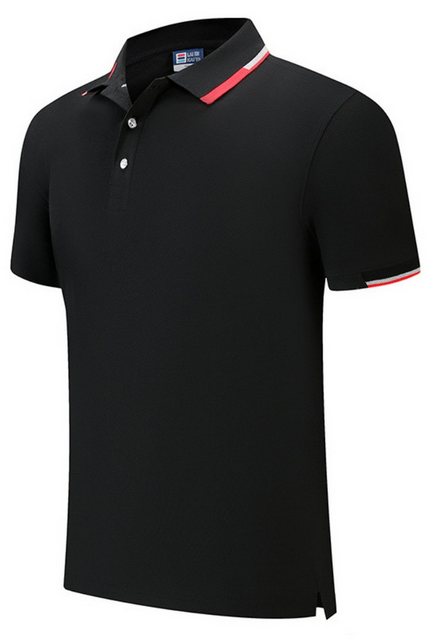 CHENIN Poloshirt Poloshirt, rot-weiß gestreifter Kragen, modisch und gut au günstig online kaufen