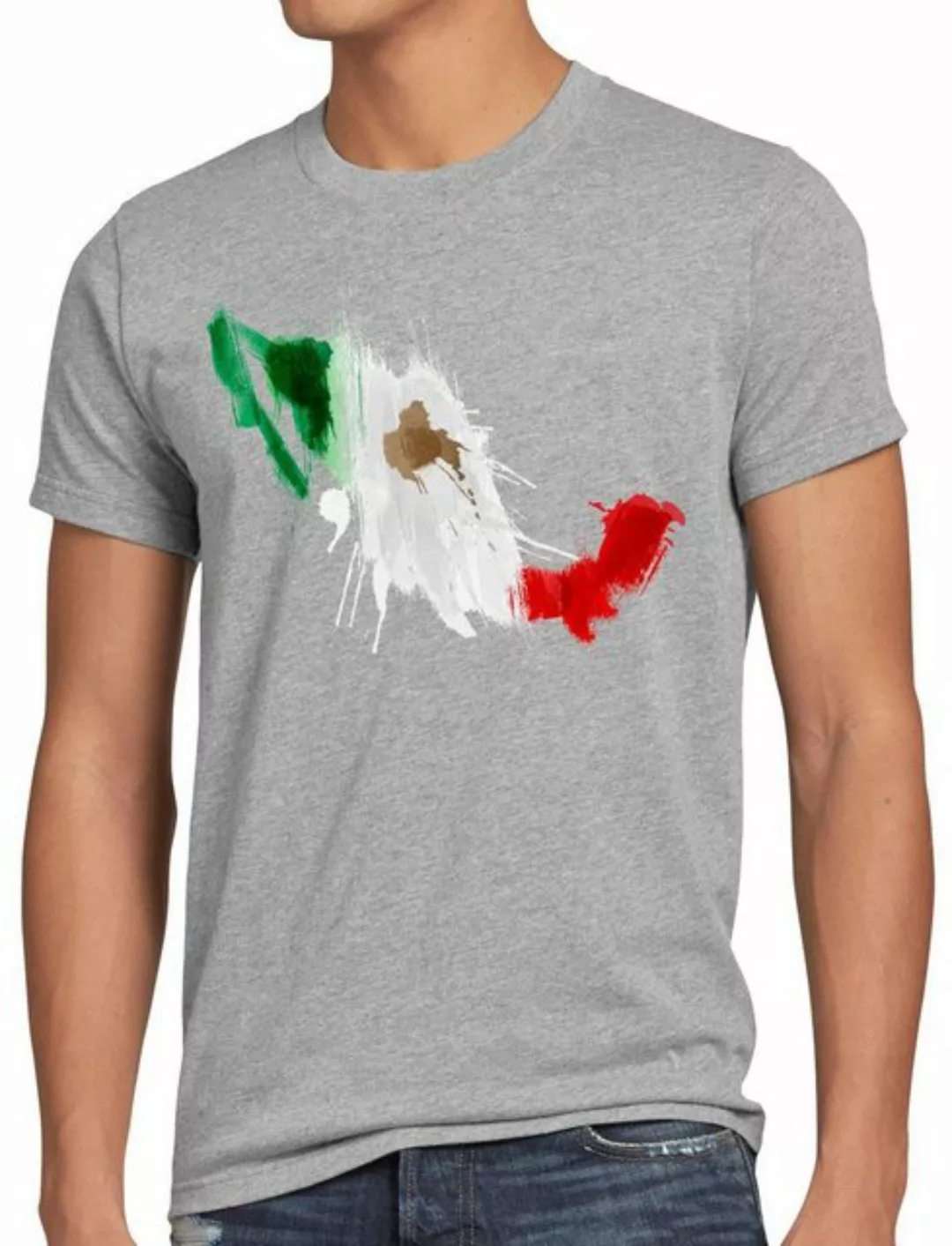 style3 Print-Shirt Herren T-Shirt Flagge Mexiko Fußball Sport Mexico WM EM günstig online kaufen