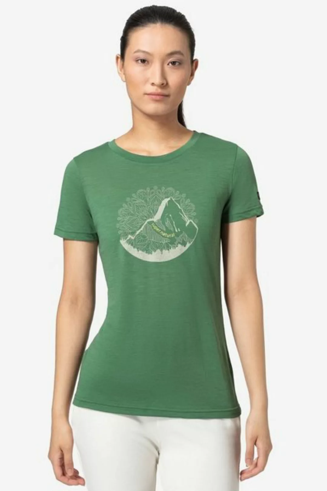 SUPER.NATURAL Print-Shirt Merino T-Shirt W MOUNTAIN MANDALA TREE TEE funkti günstig online kaufen