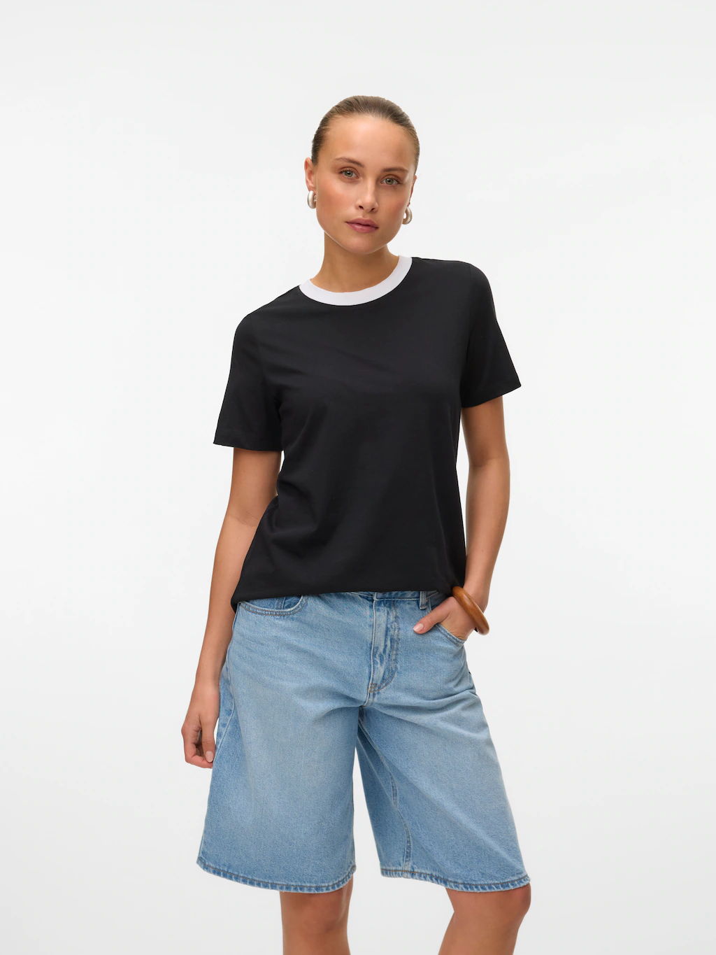 Vero Moda Kurzarmshirt "VMPAULINA SS T-SHIRT GA JRS NOOS" günstig online kaufen