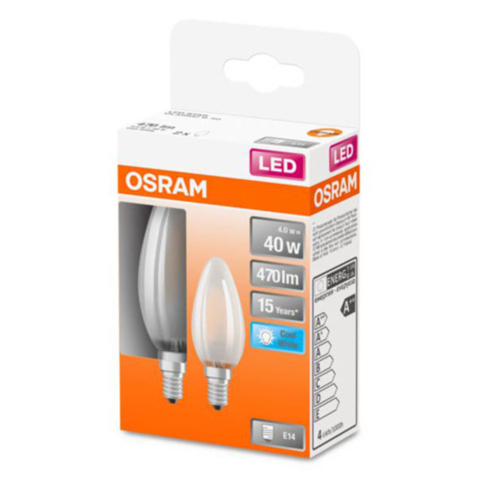 Osram LED-Leuchtmittel E14 Kerzenform 4 W Neutralweiß 470 lm 10 x 3,5 cm (H günstig online kaufen