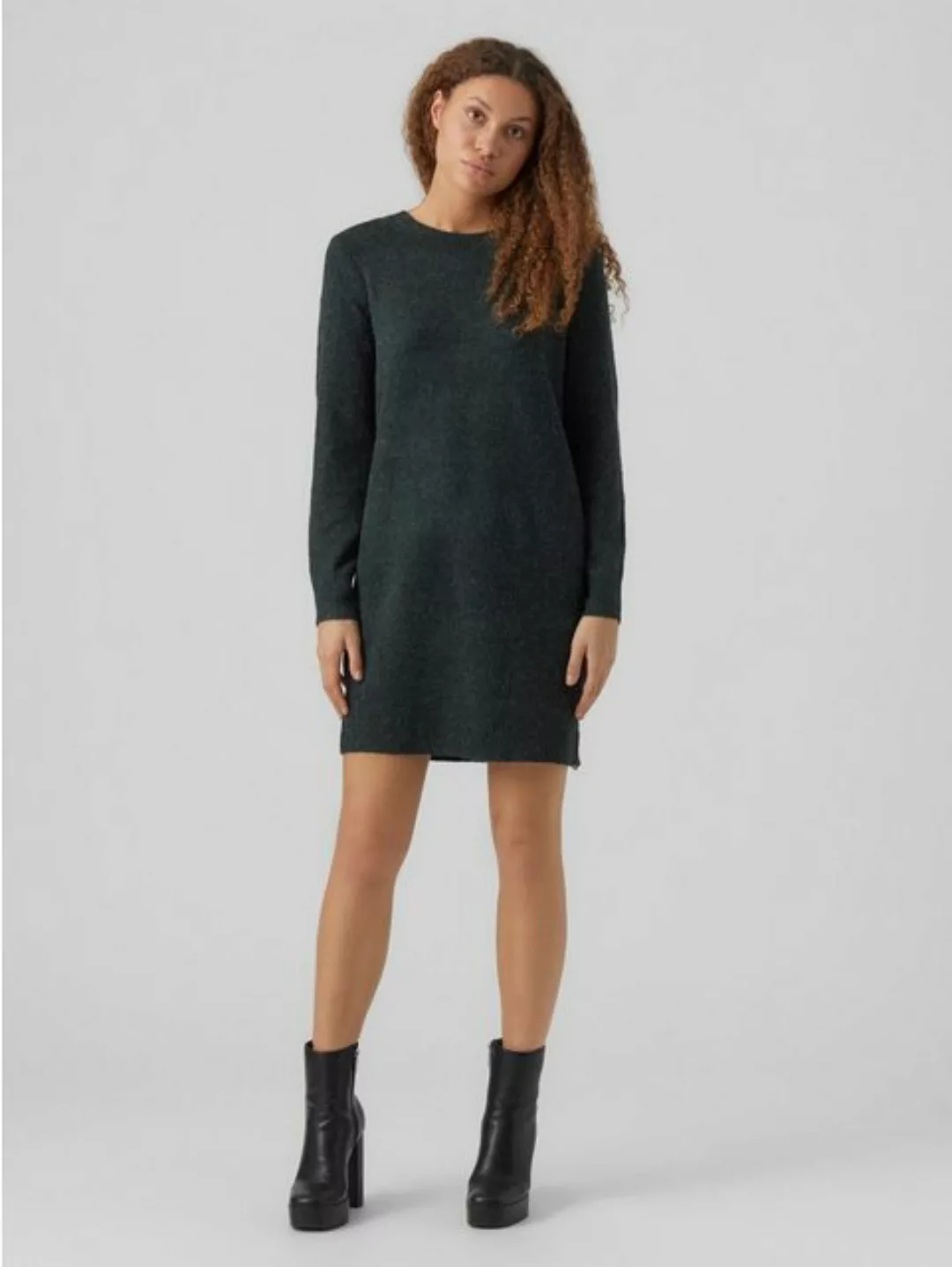 Vero Moda Strickkleid Strick Kleid Meliert Basic Langarm VMDOFFY (lang) 654 günstig online kaufen