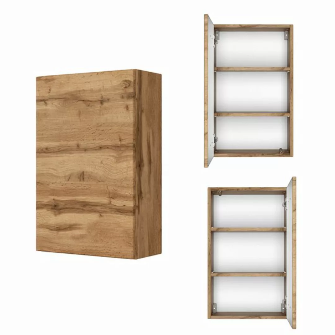 Lomadox Hängeschrank Badezimmer 40 cm in Wotaneiche Nb., BxHxT: ca. 40x64x2 günstig online kaufen