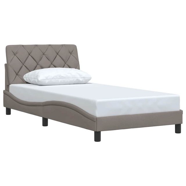 vidaXL Bett, Bettgestell ohne Matratze Taupe 100x200 cm Stoff günstig online kaufen