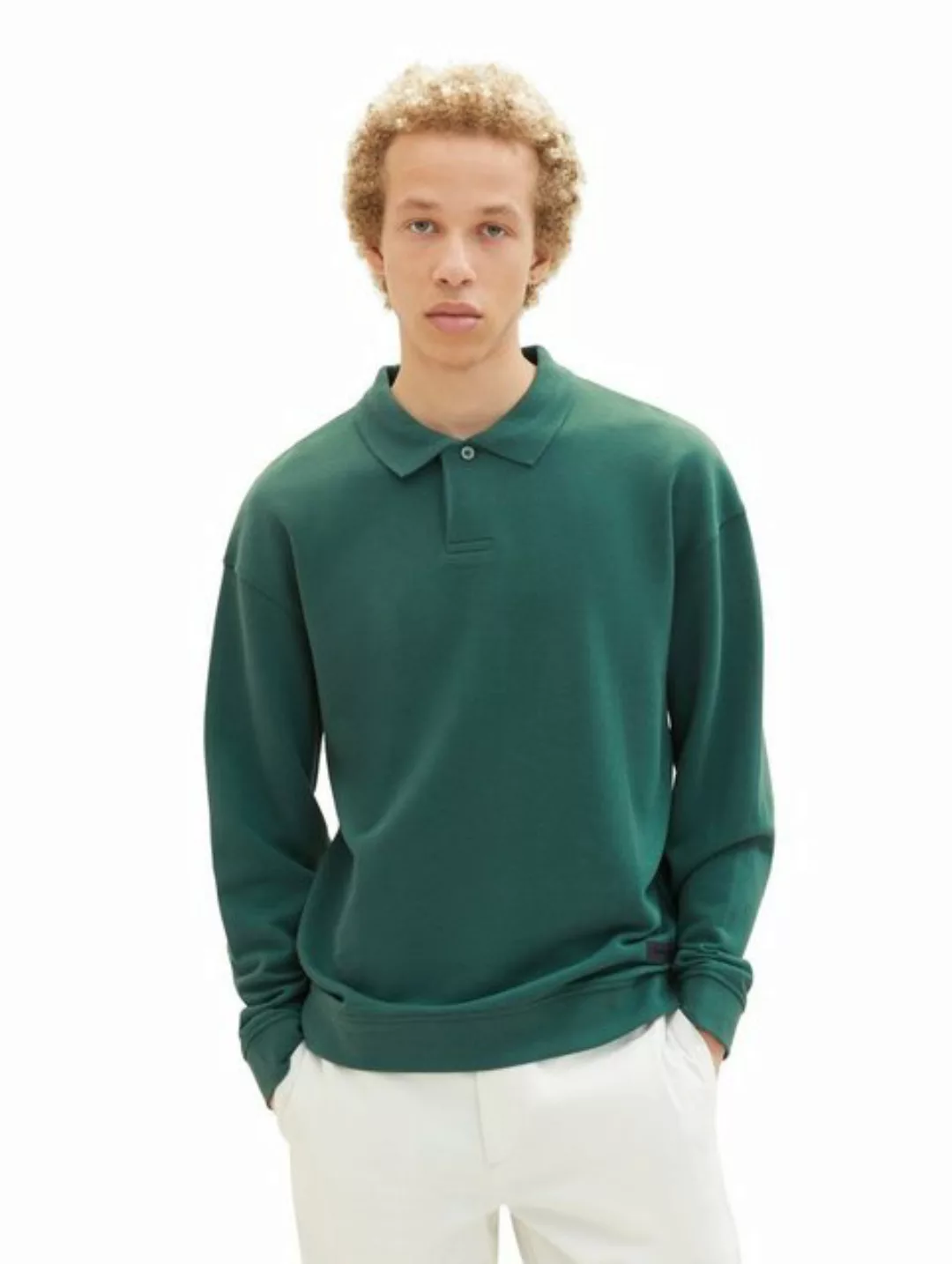 TOM TAILOR Denim Sweatshirt mit Polokragen günstig online kaufen