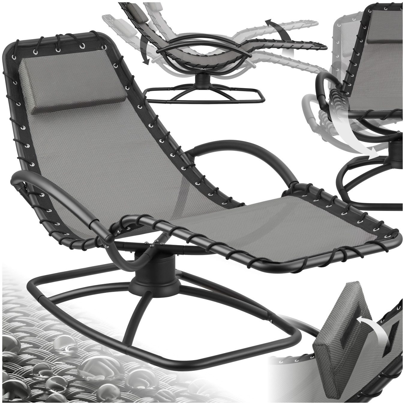 tectake Gartenliege Toulon, 1 St., Ergonomische günstig online kaufen
