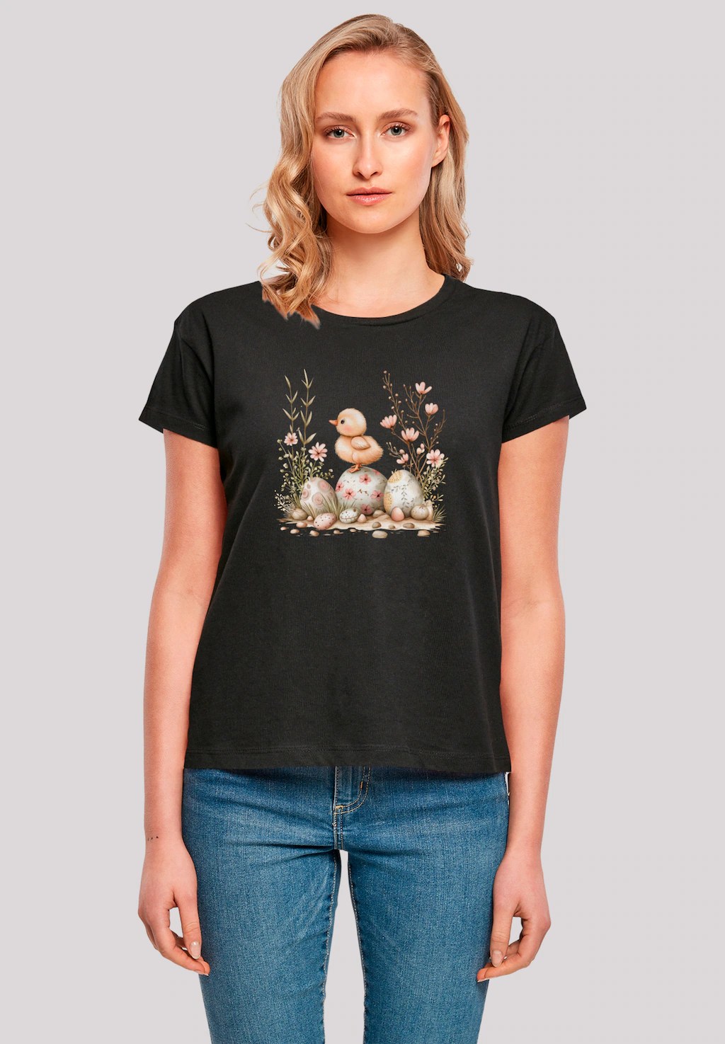 F4NT4STIC T-Shirt "Ostern Küken Ei Blumen", Premium Qualität günstig online kaufen