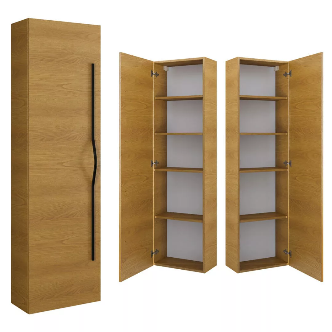 Badezimmer Hochschrank Eiche 45 cm breit PIHA-145 günstig online kaufen