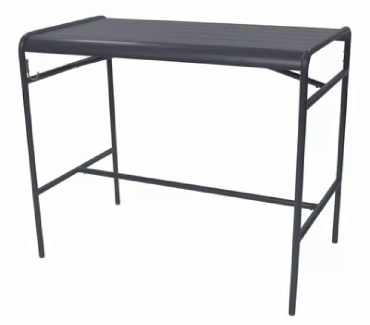 hoher Tisch Luxembourg metall grau schwarz / für 4 Personen - 126 x 73 cm - günstig online kaufen