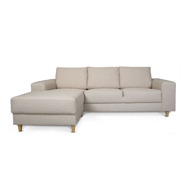 ebuy24 Sofa Nordic Sofa mit Chaiselong links gewendet hell bei günstig online kaufen