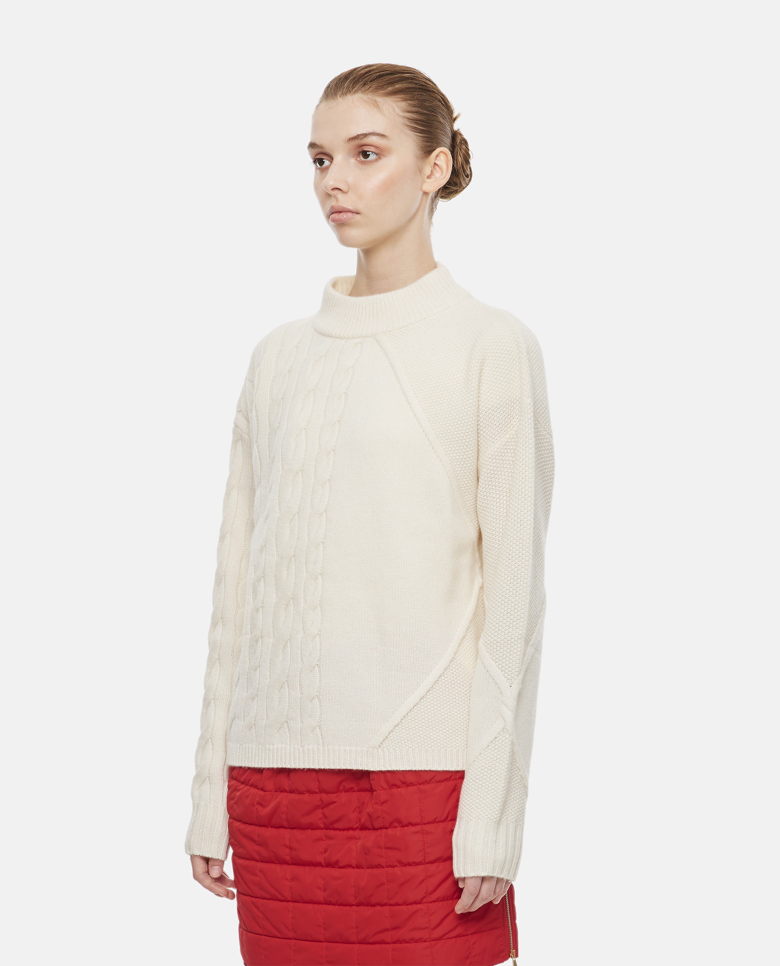 WOOL CASHMERE MIX BRAIDED KNIT SWEATER günstig online kaufen