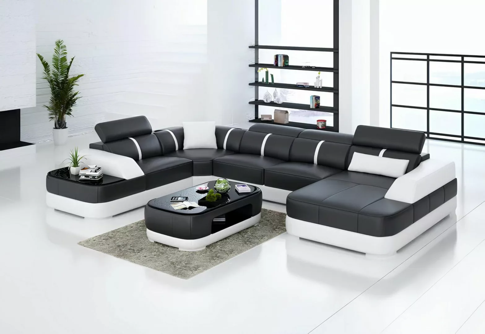 Xlmoebel Ecksofa Großes Ledersofa für das Wohnzimmer mit modernem Design un günstig online kaufen