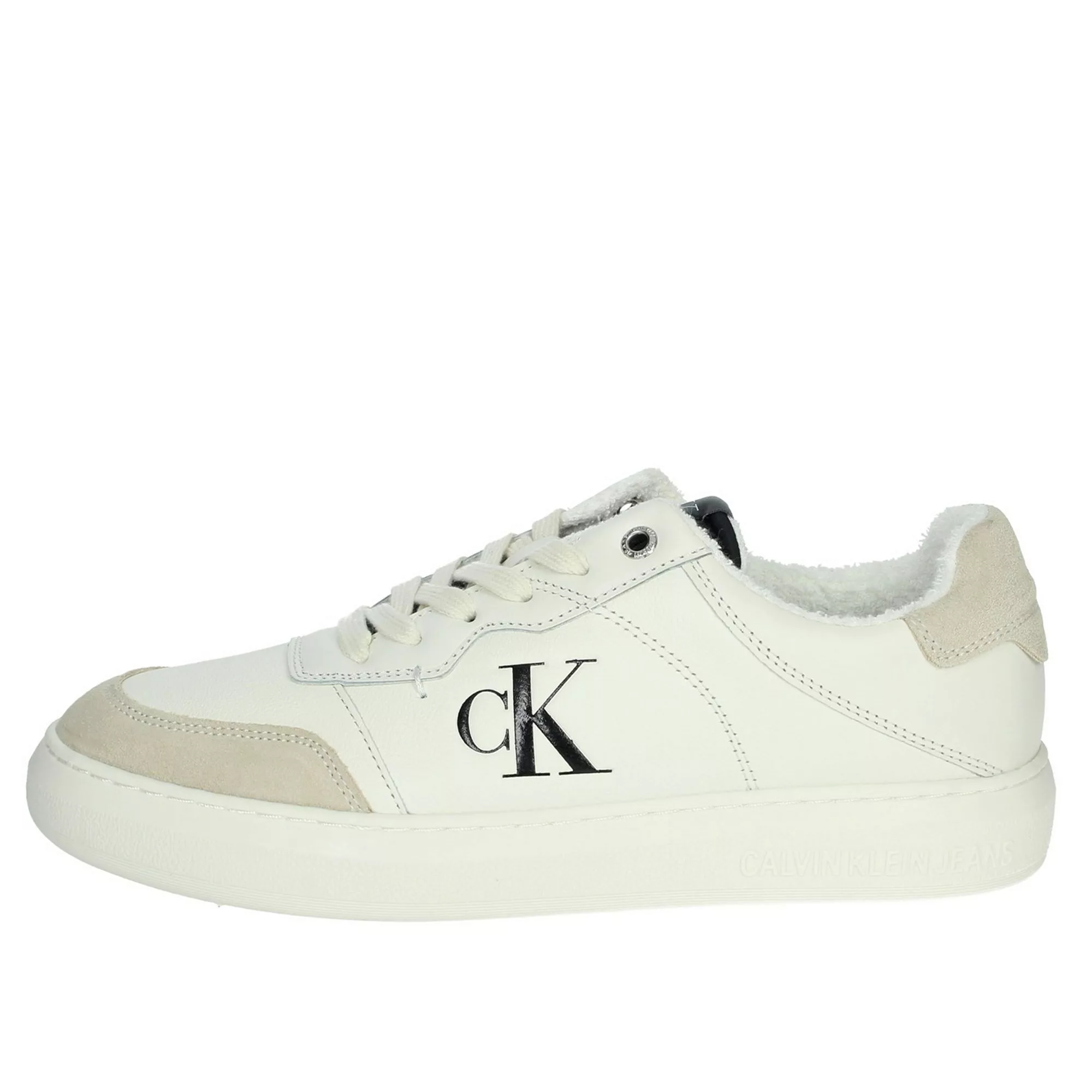 Calvin Klein Jeans – Sneaker in Weiß mit Gummisohle und Logo günstig online kaufen