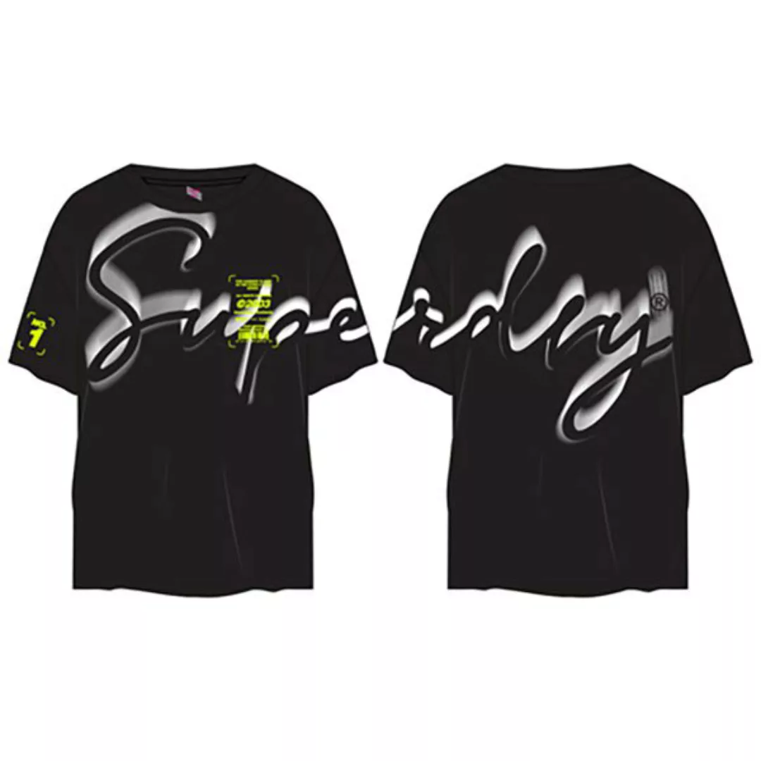Superdry Super 5 Deconstruct Kurzarm T-shirt S Black günstig online kaufen